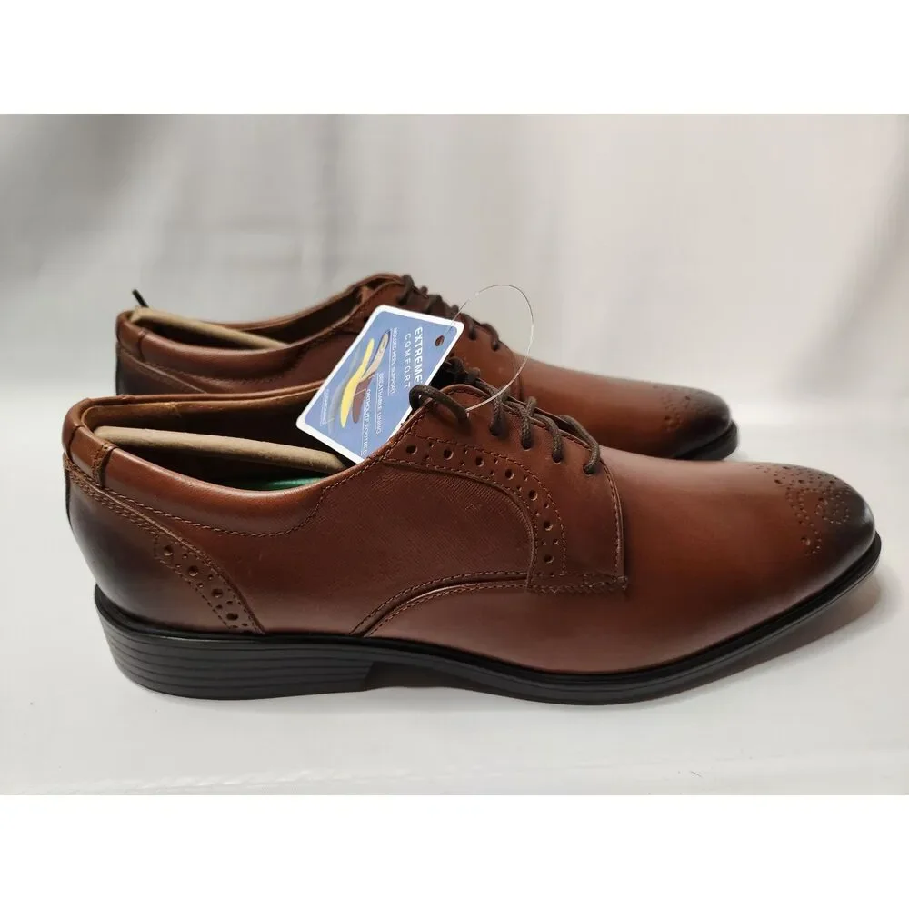 Clarks Clarkslite Men’s Dress Shoes Size 13 Tan Combi Tie